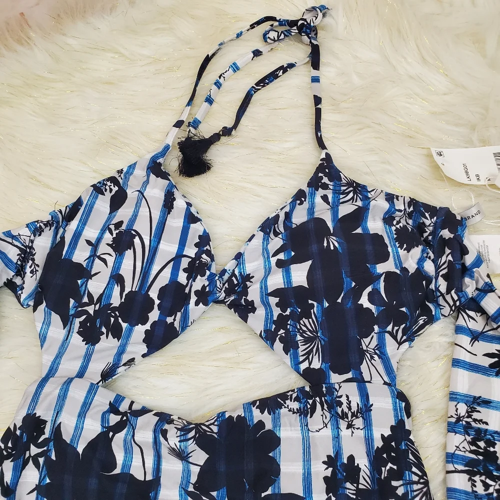 Lucky Brand On The Grid Cutout One Piece